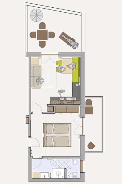 Skizze Apartment 3 Skizze Apartment 3