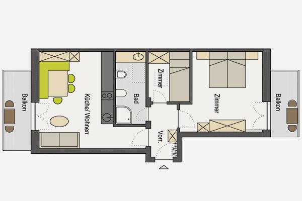 Skizze Apartment 5 Skizze Apartment 5